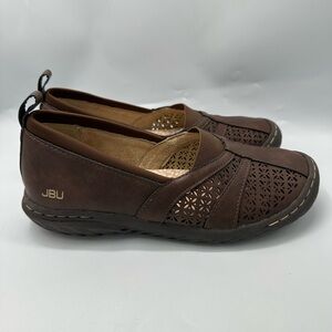 JBU Dayna Womens Brown Leather Mary Jane Comfort Shoes Size 6M